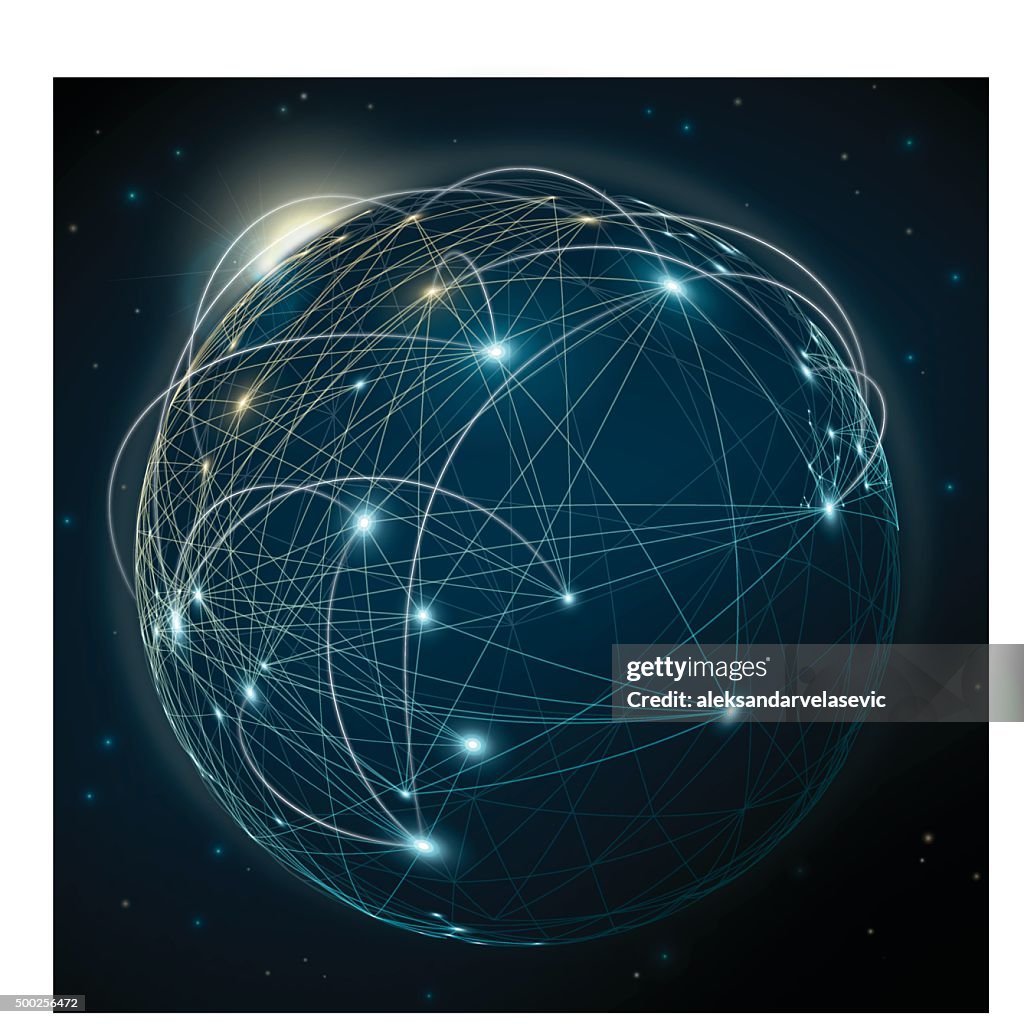 Global Communication Abstract Background