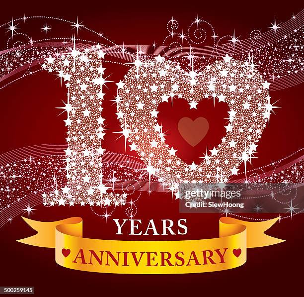 10th anniversary - 10 11 years stock illustrations