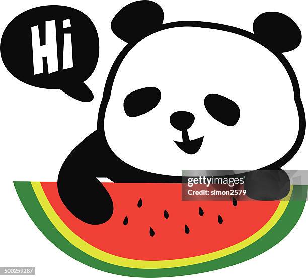 cute panda - panda paw stock illustrations