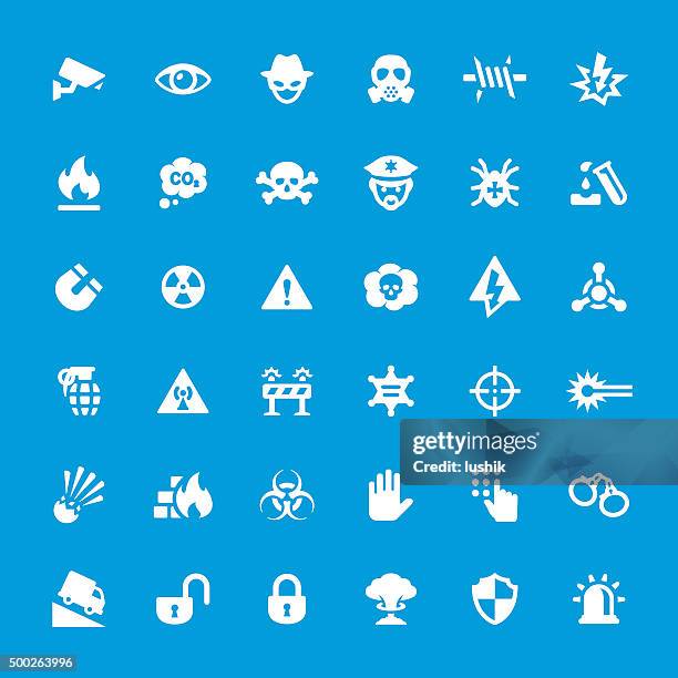 bildbanksillustrationer, clip art samt tecknat material och ikoner med security system vector icons set - police in riot gear