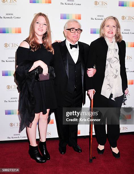 Martin Scorsese with wife Helen Schermerhorn Morri arrive at the 38th Annual Kennedy Center Honors Gala at the Kennedy Center for the Performing Arts...
