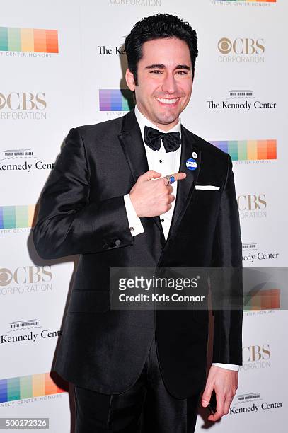 Actor John Lloyd Young arrives at the 38th Annual Kennedy Center Honors Gala at the Kennedy Center for the Performing Arts on December 6, 2015 in...