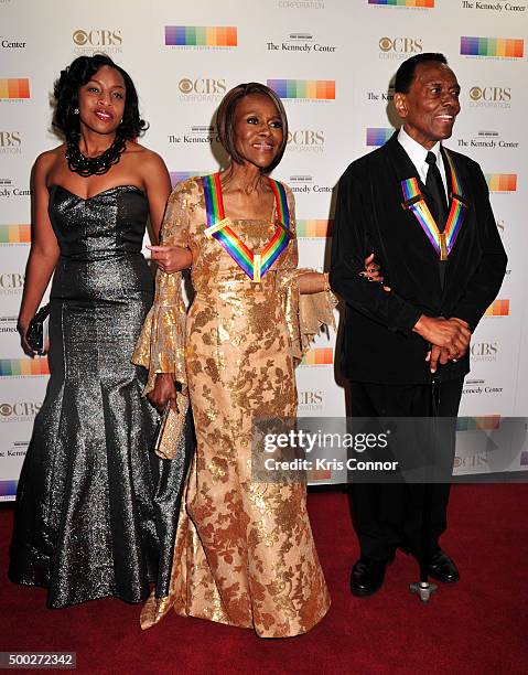 Honoree Cicely Tyson and past honoree Arthur Mitchell arrives at the 38th Annual Kennedy Center Honors Gala at the Kennedy Center for the Performing...