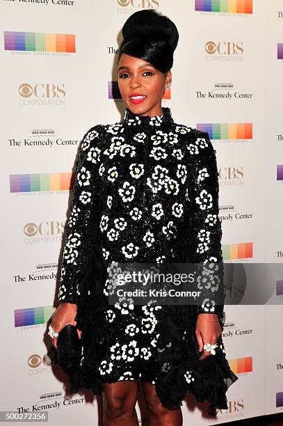 Singer Janelle Monae arrives at the 38th Annual Kennedy Center Honors Gala at the Kennedy Center for the Performing Arts on December 6, 2015 in...