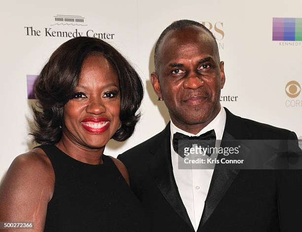 Actress Viola Davis and Julius Tennon arrive at the 38th Annual Kennedy Center Honors Gala at the Kennedy Center for the Performing Arts on December...