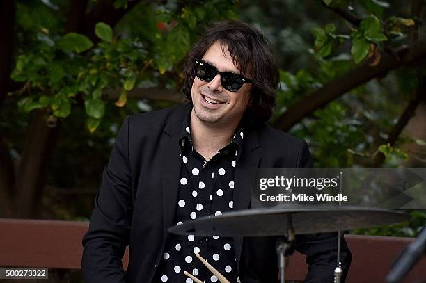 Anthony LaMarca of The War On Drugs performs onstage during the MusiCares house concert with Ben Gibbard, St. Vincent and The War On Drugs on...