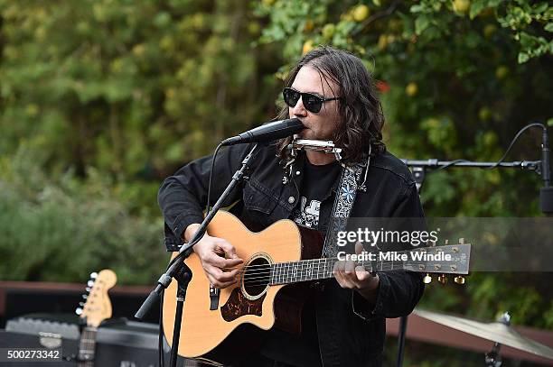 Adam Granduciel of The War On Drugs performs onstage during the MusiCares house concert with Ben Gibbard, St. Vincent and The War On Drugs on...