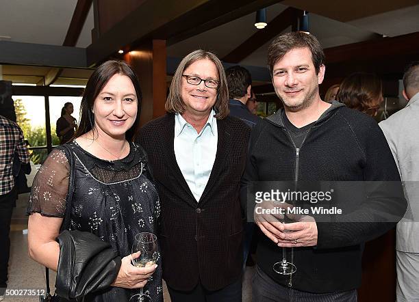 Marisa Baldi, John Baldi and Matt Marshall attend the MusiCares house concert with Ben Gibbard, St. Vincent and The War On Drugs on December 6, 2015...