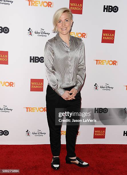 Hannah Hart attends TrevorLIVE LA 2015 at Hollywood Palladium on December 6, 2015 in Los Angeles, California.