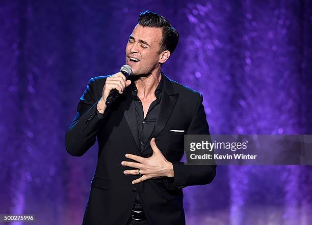 Actor Cheyenne Jackson performs onstage during TrevorLIVE LA 2015 at Hollywood Palladium on December 6, 2015 in Los Angeles, California.