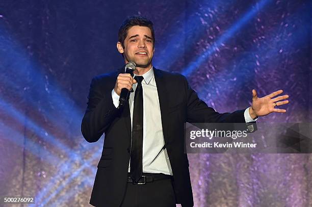 Actor Jeremy Jordan performs onstage during TrevorLIVE LA 2015 at Hollywood Palladium on December 6, 2015 in Los Angeles, California.