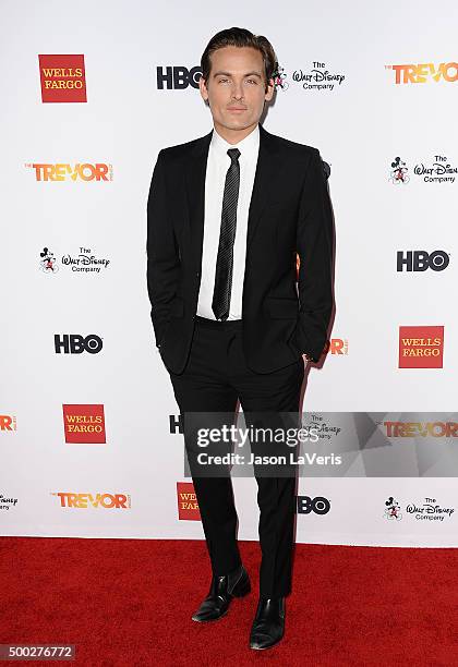 Actor Kevin Zegers attends TrevorLIVE LA 2015 at Hollywood Palladium on December 6, 2015 in Los Angeles, California.