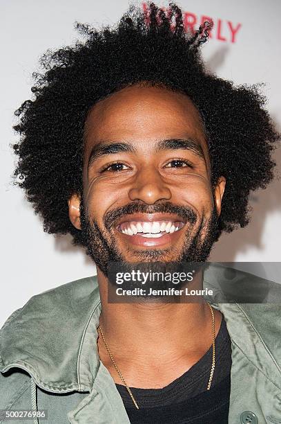 Musician Kwame Morris arrives at T-Boz Unplugged at The Avalon on December 6, 2015 in Hollywood, California.