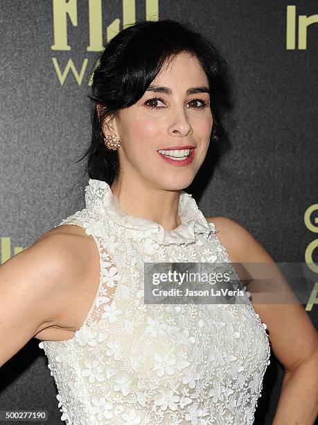 Actress Sarah Silverman attends the Hollywood Foreign Press Association and InStyle's celebration of the 2016 Golden Globe award season at Ysabel on...