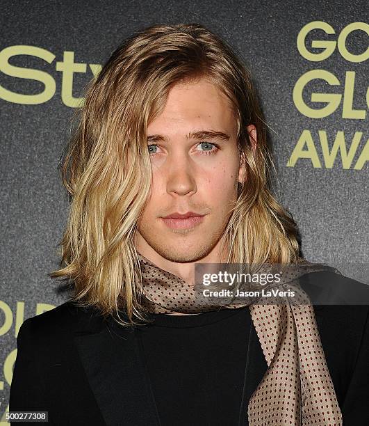 Actor Austin Butler attends the Hollywood Foreign Press Association and InStyle's celebration of the 2016 Golden Globe award season at Ysabel on...