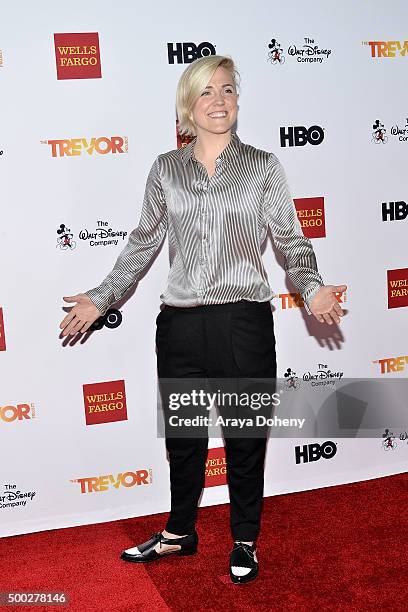 Hannah Hart attends the TrevorLIVE LA 2015 event at Hollywood Palladium on December 6, 2015 in Los Angeles, California.