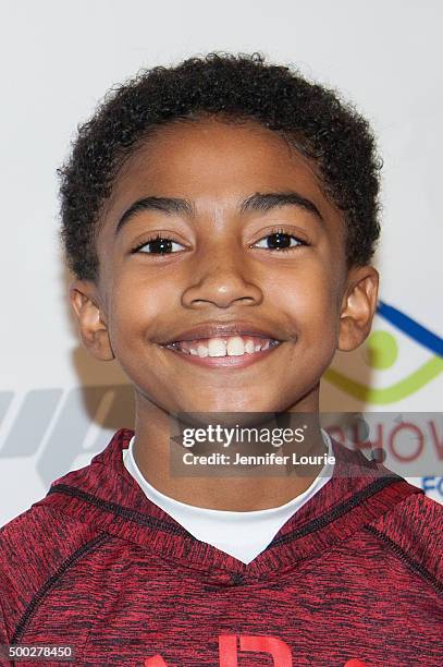 Miles Brown arrives at the Marines Toys for Tots Celebrity Basketball Game/Toy Drive Fundraiser Presented By ShowBiz Kidz Foundation on December 6,...