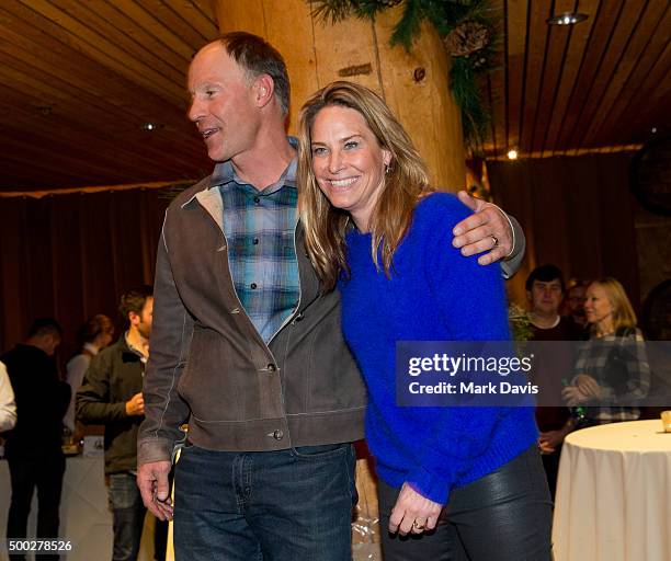 Retired Olympic athletes Tommy Moe and Heidi Voelker attend the '2015 CBS Deer Valley Celebrity Skifest' on December 5, 2015 in Park City, Utah.