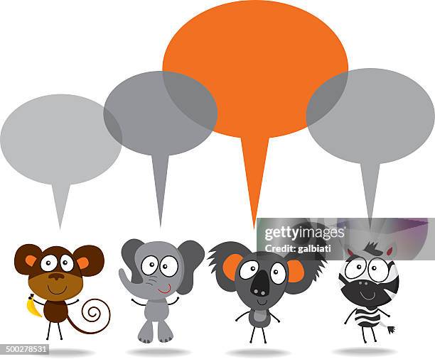 wild animals talk - koala stock illustrations