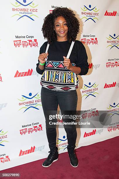 Tiffany Haddish arrives at the Marines Toys for Tots Celebrity Basketball Game/Toy Drive Fundraiser Presented By ShowBiz Kidz Foundation on December...