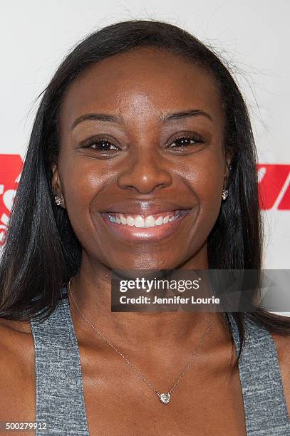 Rashia Whitlock arrives at the Marines Toys for Tots Celebrity Basketball Game/Toy Drive Fundraiser Presented By ShowBiz Kidz Foundation on December...