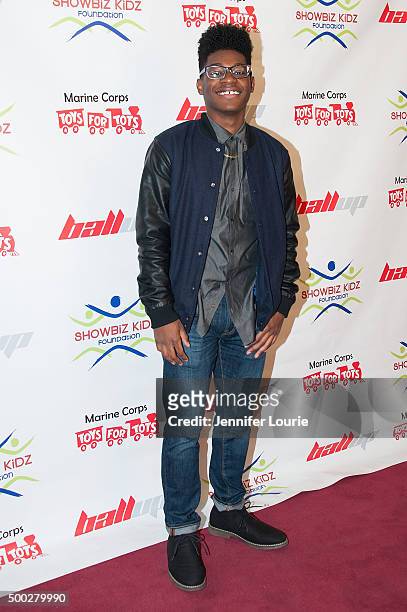 Kamil McFadden arrives at the Marines Toys for Tots Celebrity Basketball Game/Toy Drive Fundraiser Presented By ShowBiz Kidz Foundation on December...