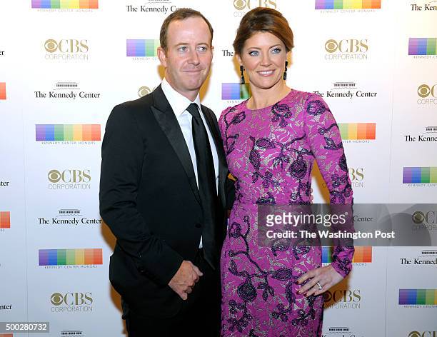 Chef Geoff Tracy and Nora O'Donnell walk the red carpet before the Kennedy Center Honors December 06, 2015 in Washington, DC. The honorees include...