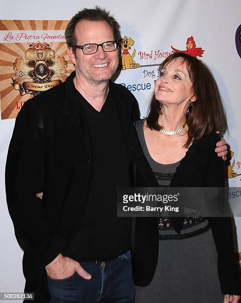 Actor Jack Coleman and actress Pamela Sue Martin attend the fundraising event to save circus animals of Mexico honoring Tippi Hedren and The Roar...
