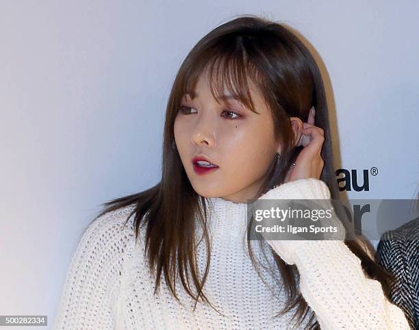 Hyun-a of 4Minute attends the Bershka flagship store opening event at Mapo-Gu on November 20, 2015 in Seoul, South Korea.