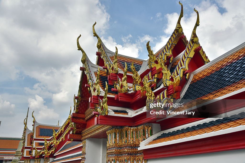 Building at Wat Pho temple bangkok thailand