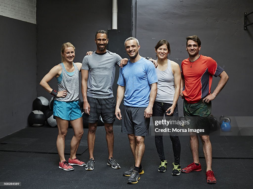 Portrait of smiling gymters