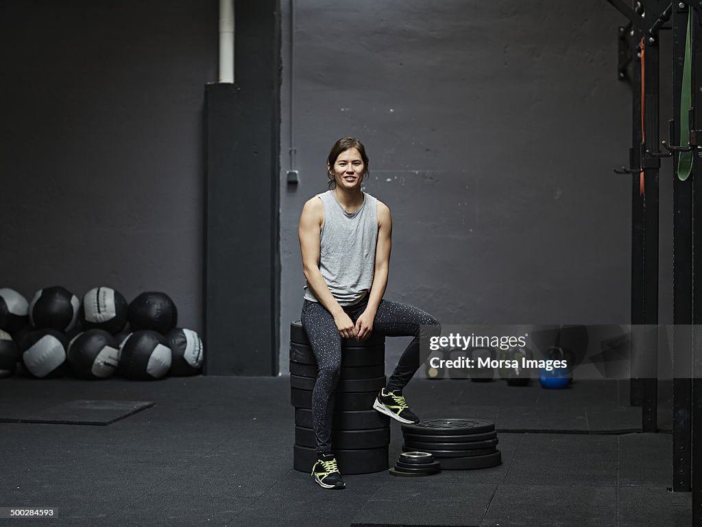 Portrait of gymer smiling at camera