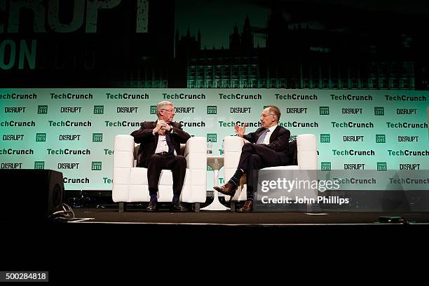 Sir Alex Ferguson in converstaion with Sir Michael Moritz, Co-authors of Leading: Learning from Life and My Years at Manchester United during...