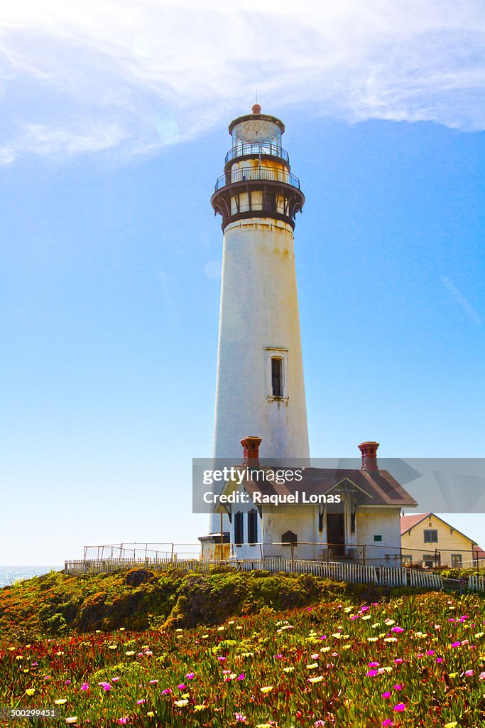 Pigeon Point Lighthouse in spring