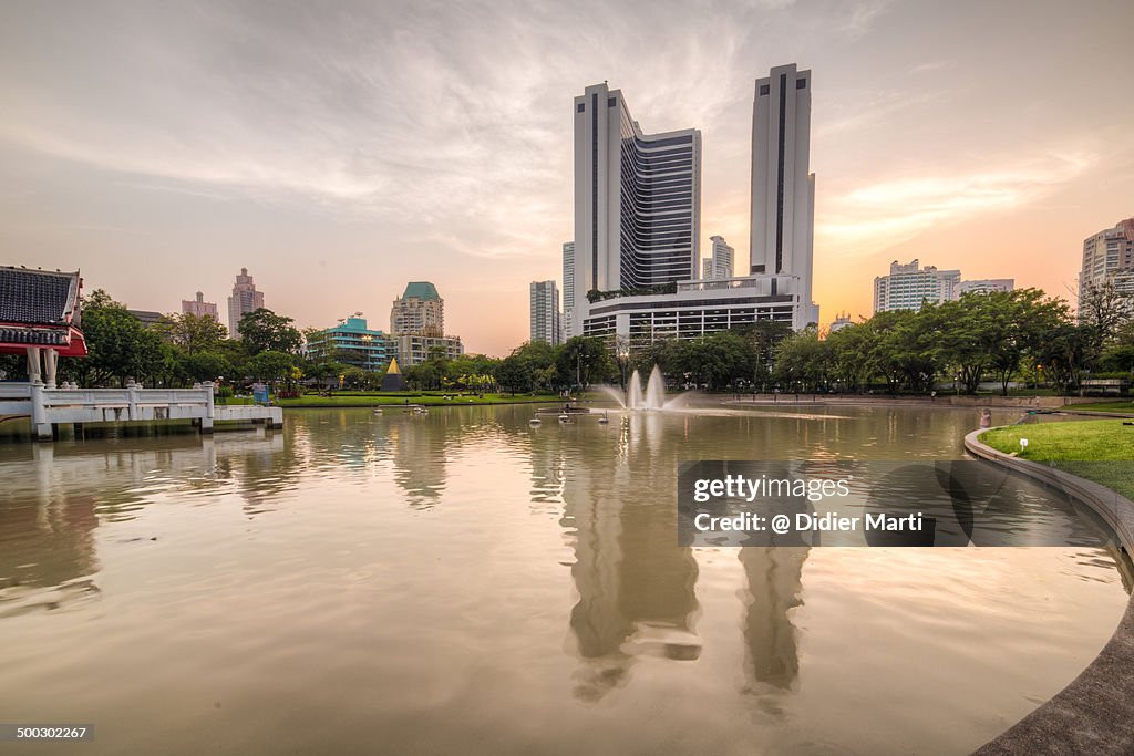 Sunset over Bangkok