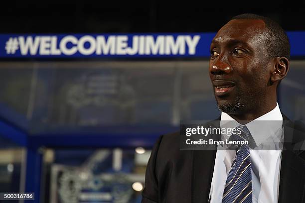 Jimmy Floyd Hasselbaink poses for a photo during a press conference to announce him as the new Queens Park Rangers Manager on December 7, 2015 in...