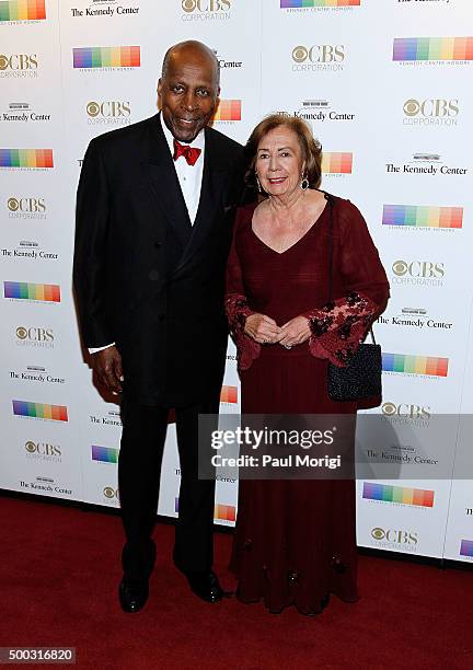 Vernon Jordan and Ann Jordan attend the 38th Annual Kennedy Center Honors Gala at John F. Kennedy Center for the Performing Arts on December 6, 2015...