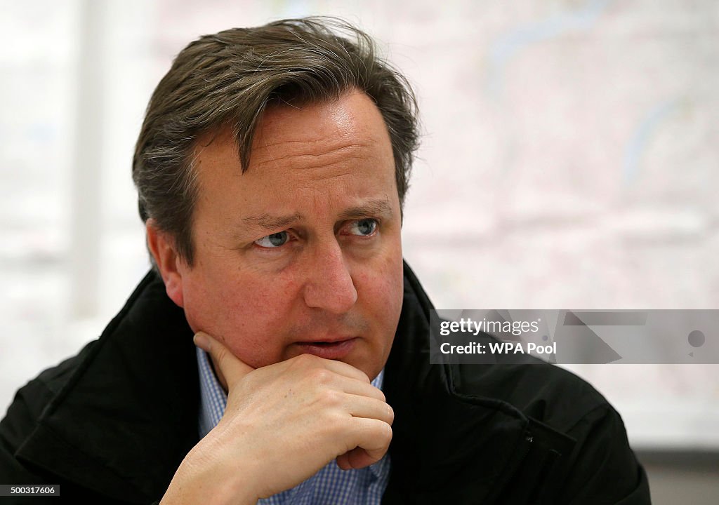 Cameron Visits Flood Hit Areas