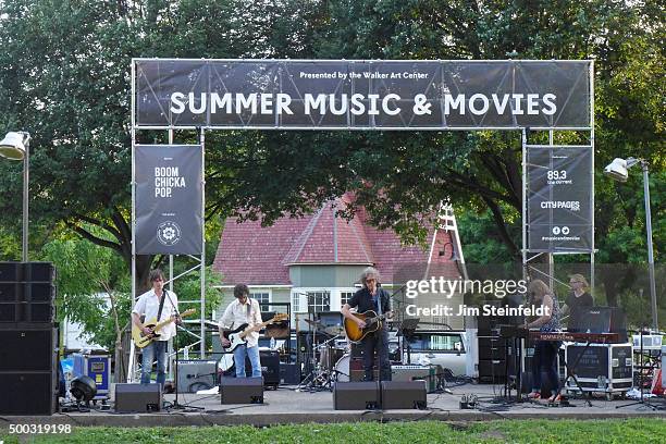 The jayhawks perform in Loring Park in Minneapolis, Minnesota on July 27, 2015.