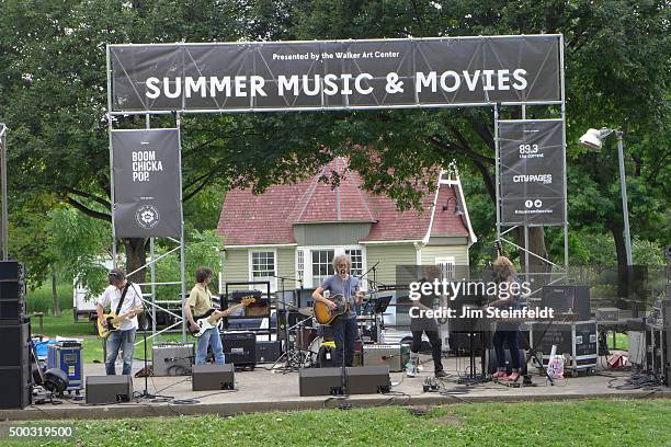 The jayhawks perform in Loring Park in Minneapolis, Minnesota on July 27, 2015.