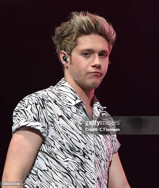 Singer Niall Horan of One Direction performs during the 6th Annual 99.7 NOW! Triple Ho Show at SAP Center on December 2, 2015 in San Jose, California.