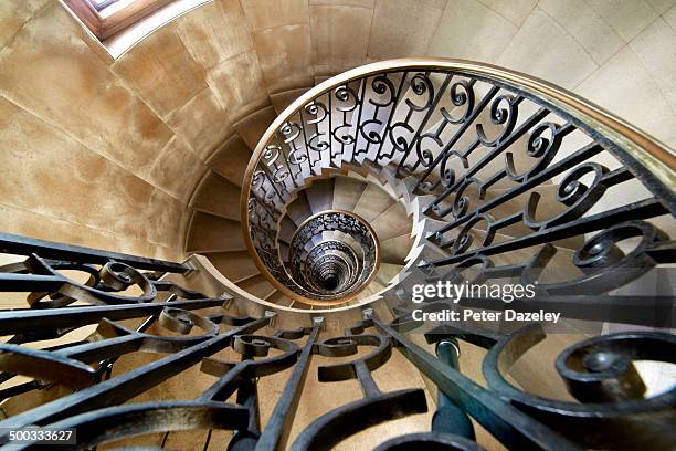 lutyens staircase - wrought iron stock pictures, royalty-free photos & images