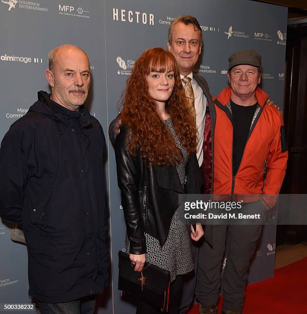 Keith Allen, Natalie Gavin, Stephen Tompkinson and Peter Mullan attend a gala screening of "Hector" at Cineworld Haymarket on December 7, 2015 in...
