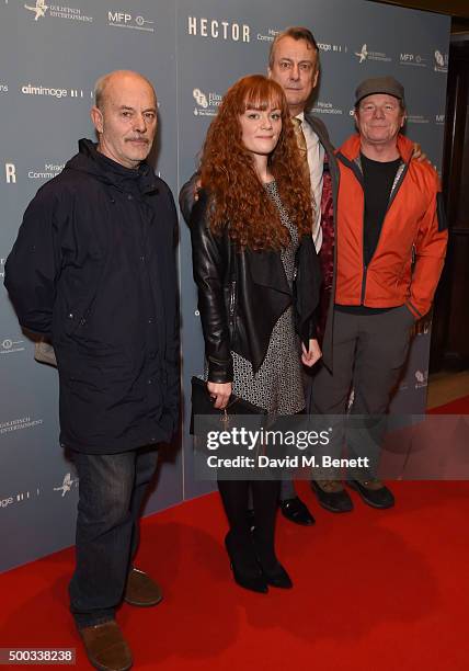 Keith Allen, Natalie Gavin, Stephen Tompkinson and Peter Mullan attend a gala screening of "Hector" at Cineworld Haymarket on December 7, 2015 in...