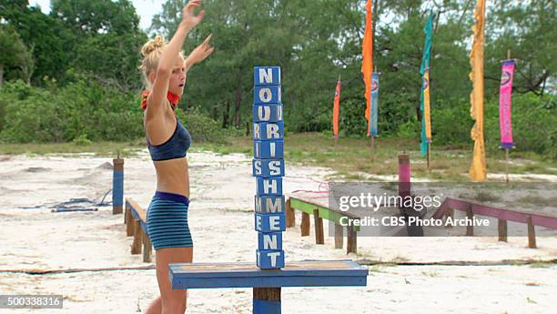 Tiny Little Shanks to the Heart" - Kelley Wentworth celebrates during the twelfth episode of SURVIVOR, Wednesday, Dec. 2 . The new season in...