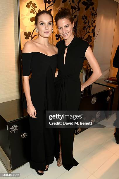 Ana Girardot and Cameron Russell attend the Eco-Age Launch Inaugural GCC Global Leaders of Change Awards at Hotel Mandarin Oriental on December 7,...