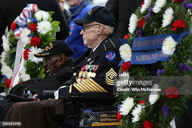 Edward Davis , Pearl Harbor survivor and D-Day+6 veteran, and Frank Levingston , who at 110-years-old is believed to be the oldest living World War...