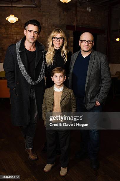 Colin Farrell; Edith Bowman; Lenny Abrahamson and Jacob Tremblay attend a special Screening of "Room" hosted by Colin Farrell at Picturehouse Central...