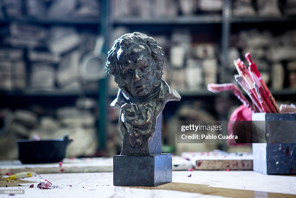 Goya Awards Trophies in Production by artist José Luis Fernández