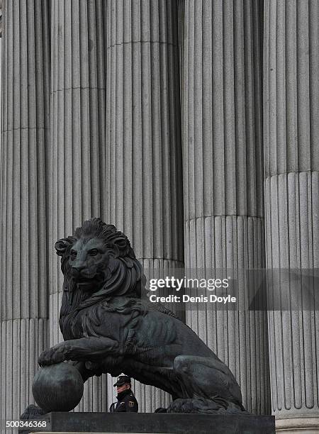 Partial view of the Spanish parliament on December 7, 2015 in Madrid, Spain. Spain goes to the polls on December 20, 2015 in general elections to...